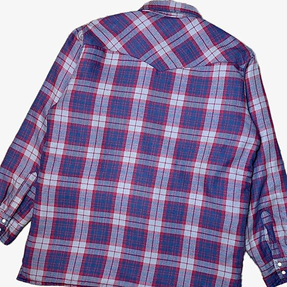 Vintage Wrangler Western Workwear Shacket XL Quilted Flannel Y2K - Picture 5 of 9